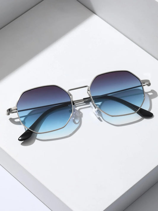 1PC Men Metal Geometric Modern Simple Style Fashion Glasses For Holiday Gift Tropical Beach Vacay Street-Photography Accessoriestopssummer For Summer Beach Vacation,Outdoor,Travel - KHOY