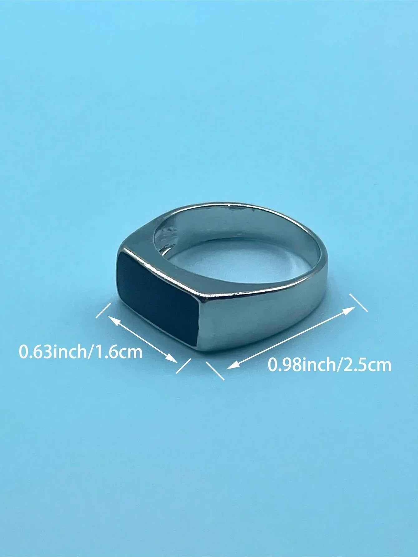 Fashion Men's Black Oil Drip Rings Classic Party Jewelry - KHOY