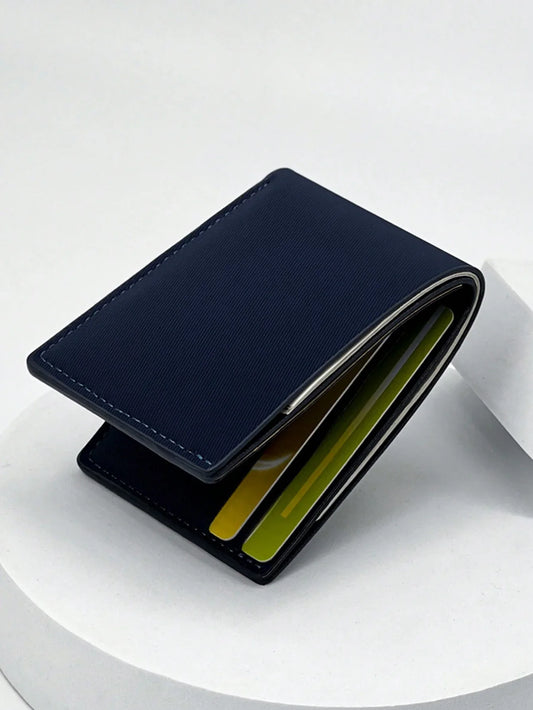 Fashionable Business Short Wallet Ultra-Thin Multiple Card Slots Portable Suitable For Students Men's & Women's New Style Us Dollar Small Size Wallet For Men Wallet Purse Wallet Small Wallet Men Wallet Leather - KHOY