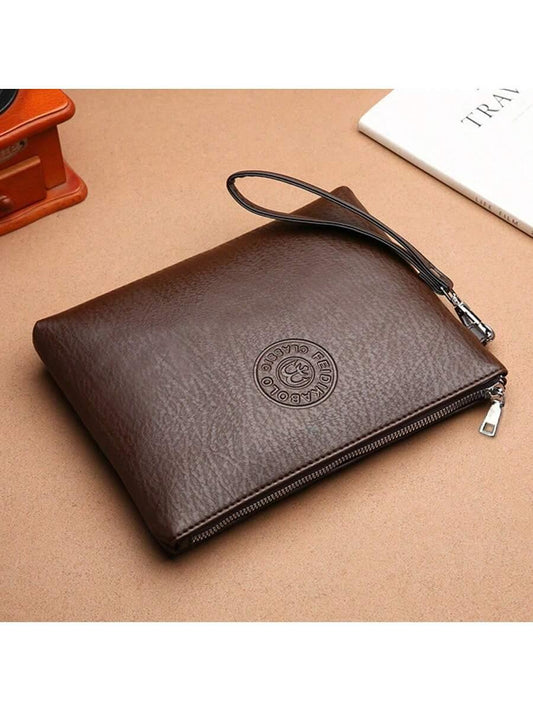 Men Clutch Bag Handbag Wristlet Bag Waterproof Portable Lightweight For College Business Travel Pu Leather Business Simple Style Fashion Streetwear For Boys College Student Gift Commute Undergraduates Freshmen For Bag Travel Essentials Retro Bag Vintage V - KHOY