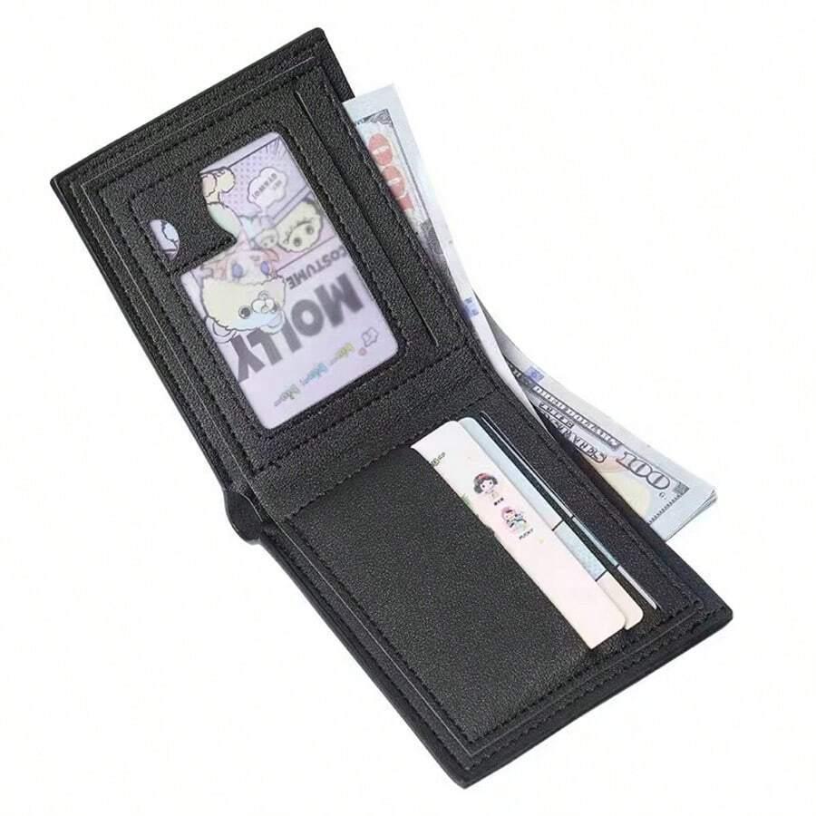 Men's Black Multi-Functional Compact Wallet For Men Wallet Purse Wallet Men Wallet Leather - KHOY