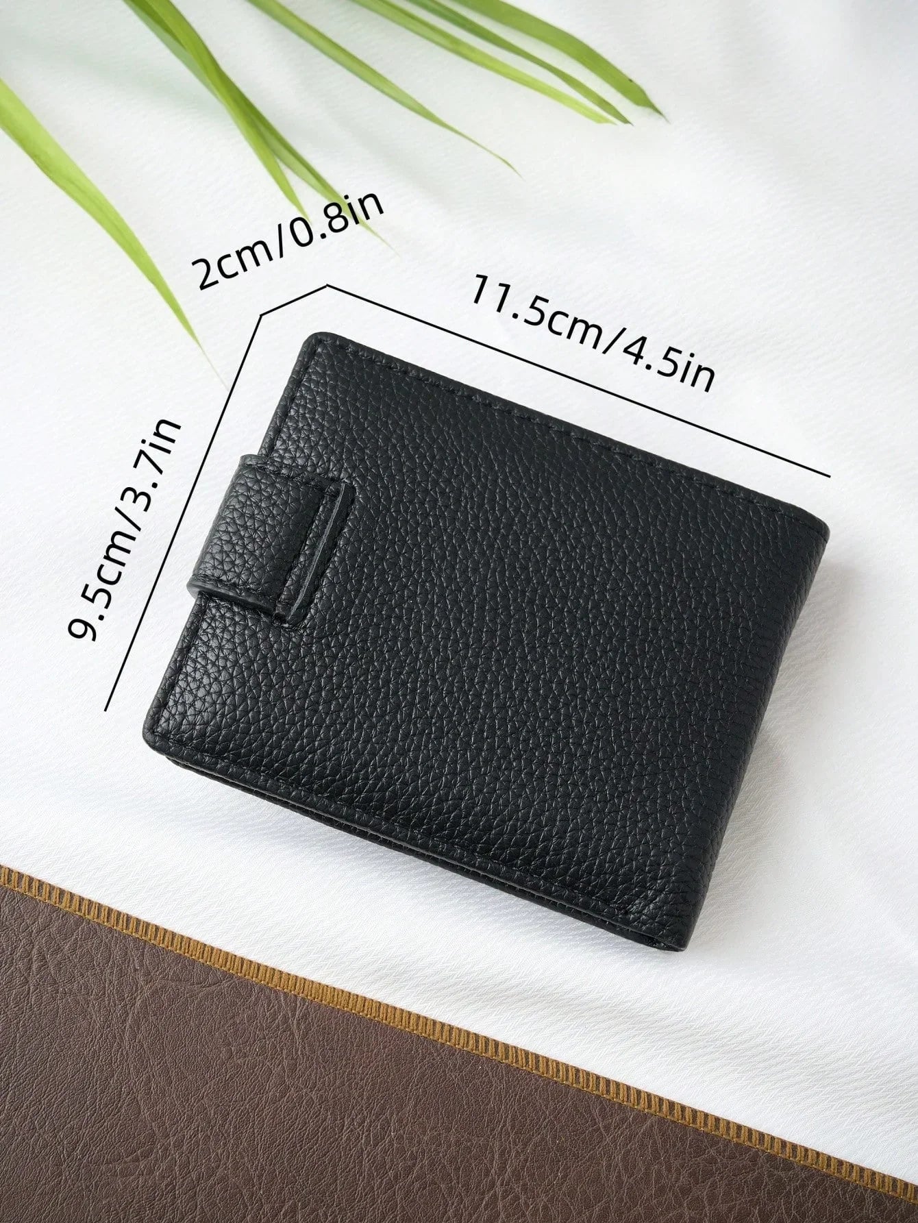 HOVI'S Fashionable Minimalist Snap Short Wallet Business Casual Compact Multi-Functional Multi-Card Slot Wallet Coin Purse Card Holder Men's Wallet Black Bag Travel Essentials Holiday Essentials Bag For Men Camping Sling Bag For Men Valentine's Day Sticke - KHOY