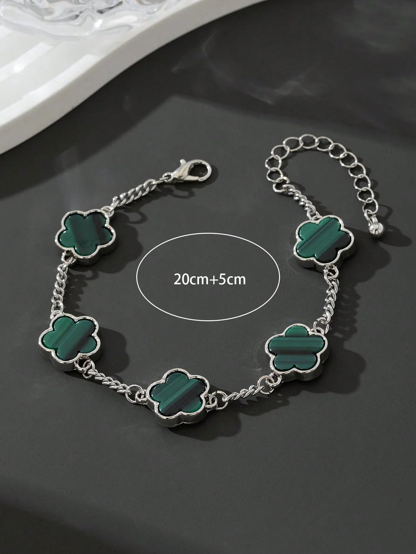 Men's Classic Business Stylish Lucky Five-Leaf Clover Design Bracelet - KHOY