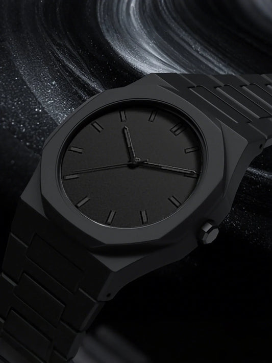 1pc Luxury Design Men's Quartz Watch, Quartz Mechanism, ABS Band - KHOY