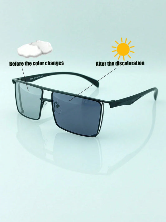 1 piece of premium square polarized sunglasses, suitable for fishing, leisure, and driving. - KHOY