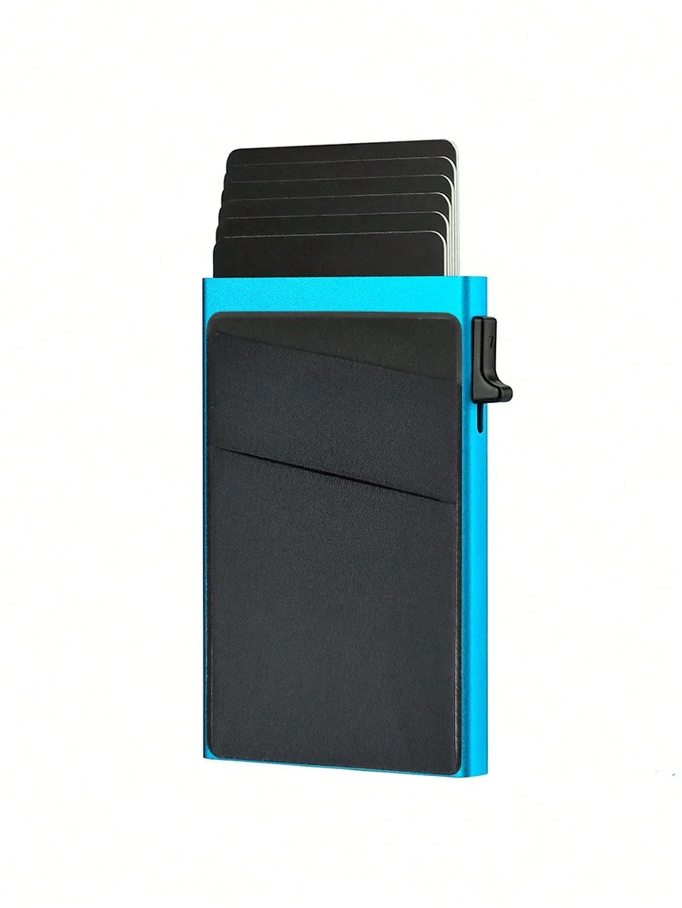 1pc, Minimalist Pop-Up Card Holder Wallet, Suitable For Men's RFID Shielding | Ultra-Thin Business Credit Card Wallet With Money Bag | Aluminum Metal Bank Card Holder, Can Store Banknotes, Coins, And Debit Cards, Is The Best Gift For Men - KHOY