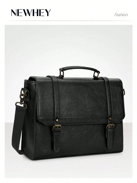 Messenger Bag 15.6 Inch Vintage Leather Water-Proof Laptop Briefcase Large Computer Laptop Bag Leather Satchel Bag Retro Shoulder Bag For Office Business Travel College Christmas Gift Tote Bag Goyard Clutch Handbags Vacation Side Bags Leather Bag H - KHOY