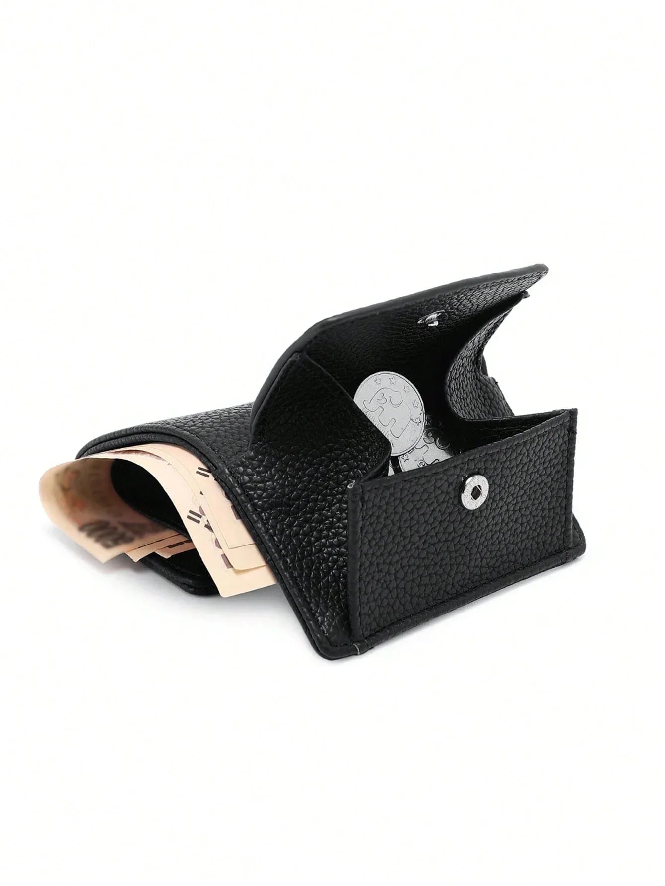 Compact Wallet, Textured Flap Coin Purse, Minimalist & Fashionable Women Coin Pouch, Japanese-Style Wallet, Mini Multi-Purpose Short Wallet For Women - KHOY