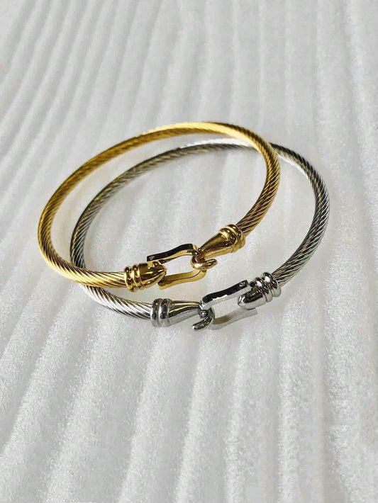 Men's Summer Moebius Twist Openable Adjustable Stainless Steel Bracelet, Waterproof, Fade-Resistant, Suitable For Daily Wear, Perfect Mother's Day Gift - KHOY