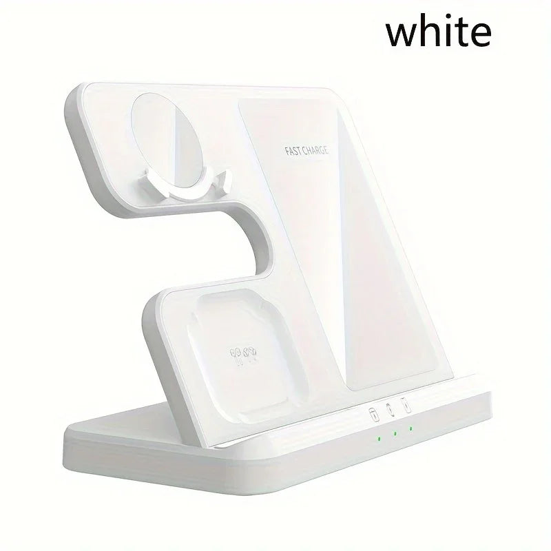 Wireless Charger 3 In 1 Charging Station For Samsung S24 S23 S22 S21 S20 Ultra FE/Note 20 10 9/Z Flip Fold Series, Galaxy Watch6/ 5 Pro/5/4/3/Active 2/1, Buds+/Pro/Live, Wireless Charging Station Wireless Charger Stand For Ph - KHOY