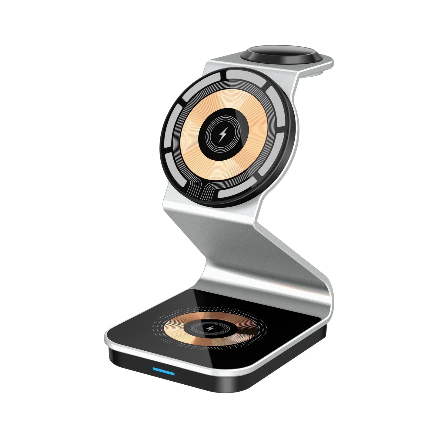 3 In 1 Magnetic Wireless Charger, 15W Fast Charging Station, Suitable For iPhone 15/14/13/12/Pro/Max/Mini/Plus, For iWatch Ultra/Ultra2/9/8/7/6/5/4/3/2/1/SE, For AirPods 3/2/Pro/Pro2 - KHOY