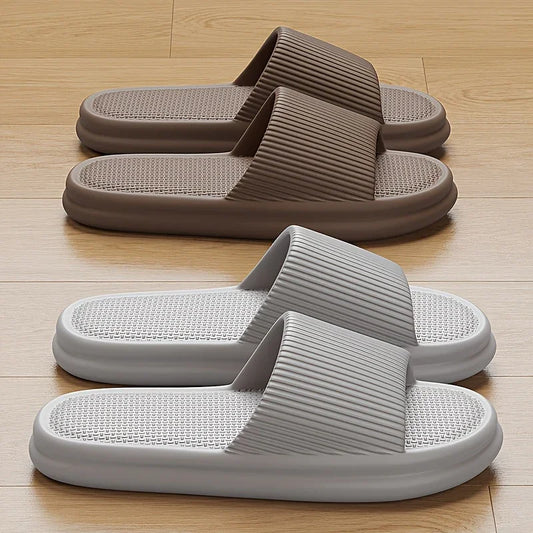Summer Slippers Flip Flops Man Indoor Home Woman Shoes EVA Soft Soled Slippers Shower Home Slides Couple Non-slip Casual Sandals - KHOY