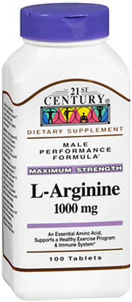 21st Century L-Arginine, 1,000mg, 100 Tablets - KHOY
