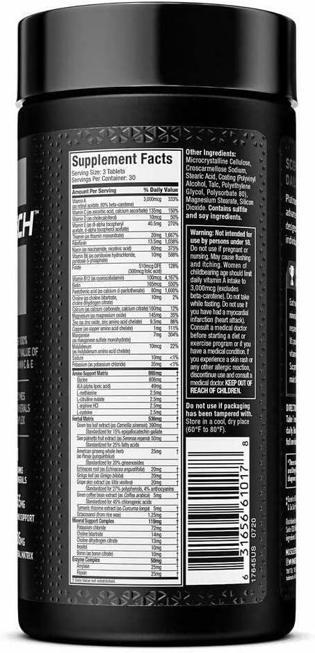 Muscletech Essential Series Platinum Multivitamin | Vitamins & Minerals | Amino Support | Promotes A Healthy Body | Daily Nutrition | 90 Tablets - KHOY