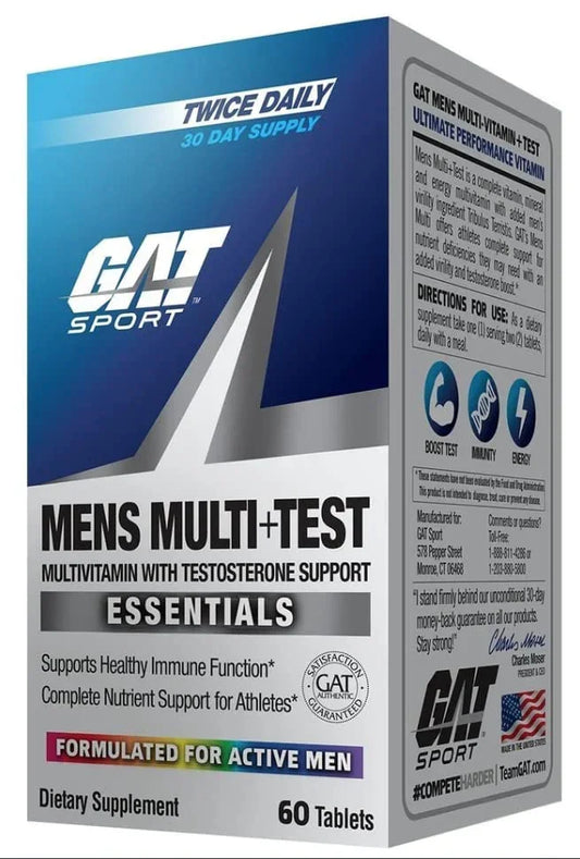 GAT SPORT Mens Multi plus Test, 60 Tablets - KHOY