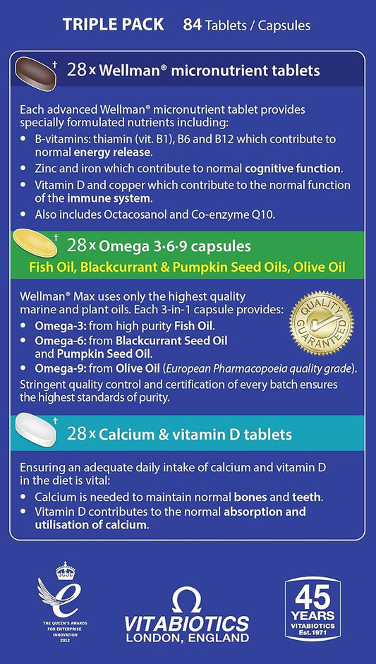 Wellman Vitabiotics Max - 84 Count - KHOY