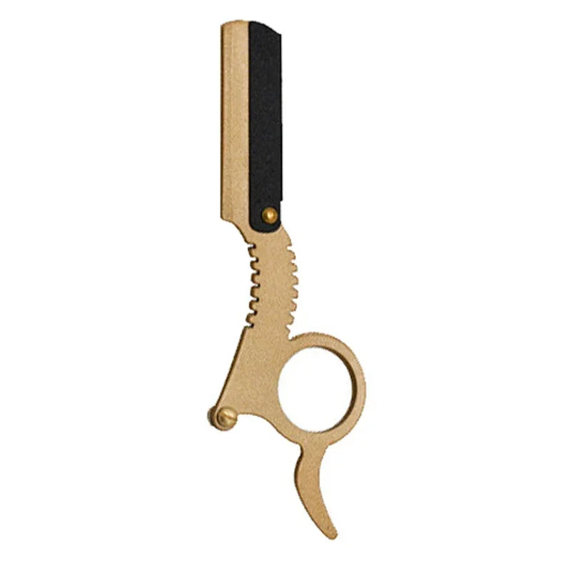 Barber Manual Razor Straight Edge Haircut Beard Eyebrow Shaver Men Depilation Razor Hairdresser Trimming Blades Replaceable - KHOY