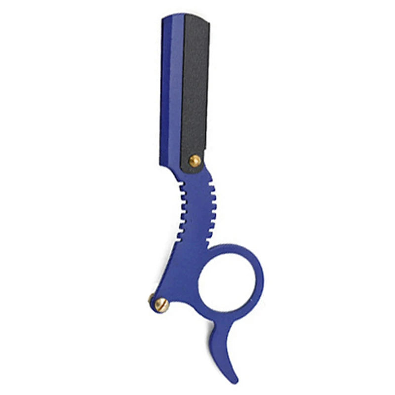 Barber Manual Razor Straight Edge Haircut Beard Eyebrow Shaver Men Depilation Razor Hairdresser Trimming Blades Replaceable - KHOY