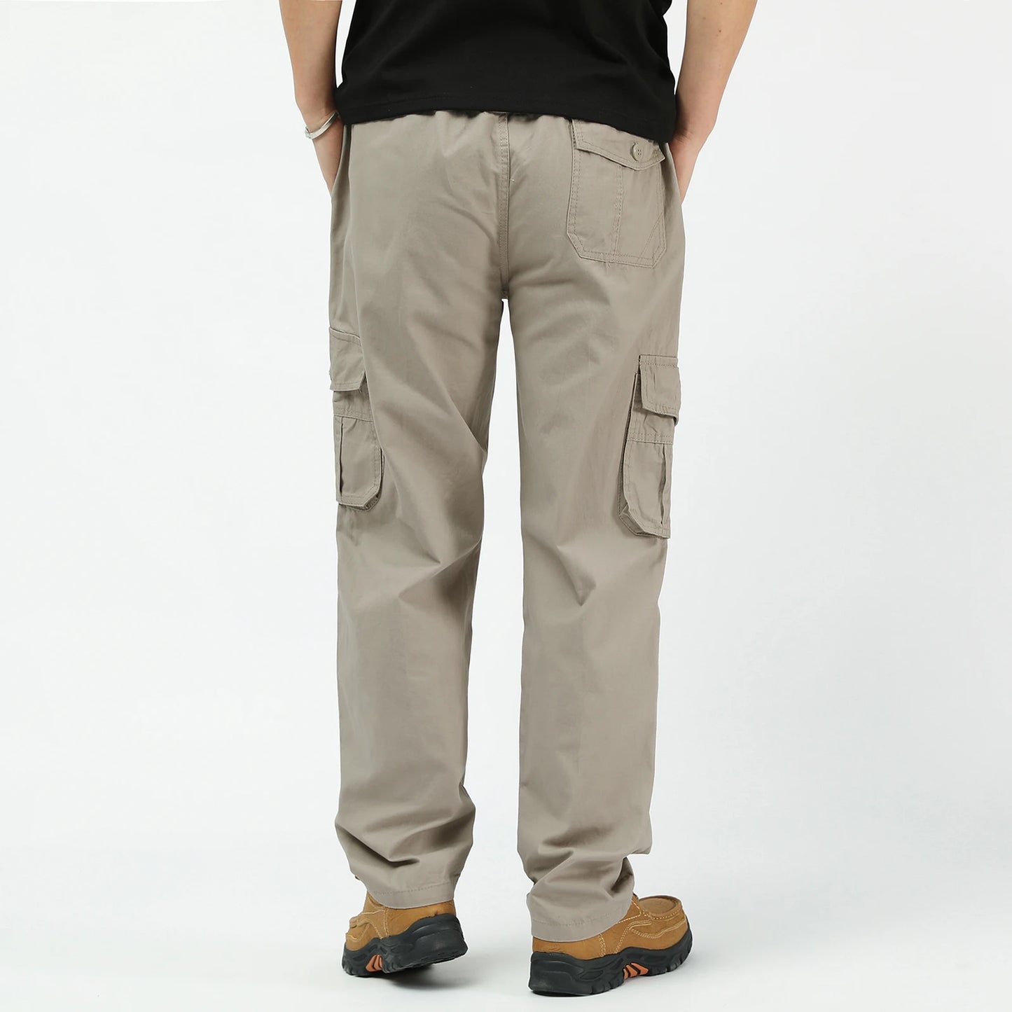 Mens Cargo Pants Cotton Casual Pants Summer Spring Cotton Work Wear Climbing Joggers Sweatpants Hombre Autumn Trousers - KHOY