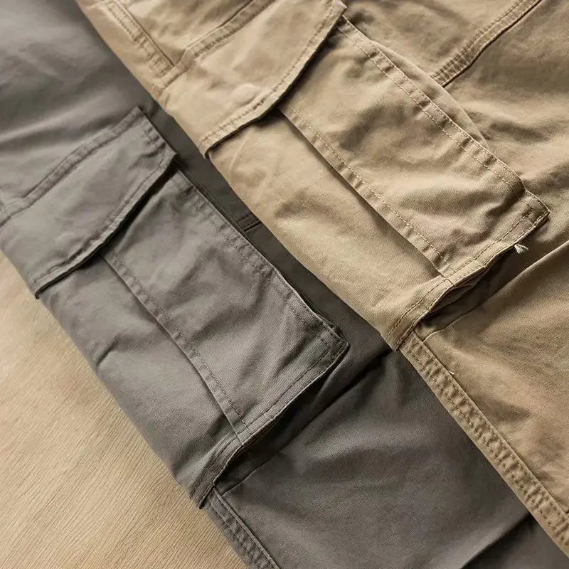 Men's Cargo Pants Work Wear Autumn Khaki Male Trousers Nylon Big Size Cheapest Designer Fashion Emo New in Baggy Long Slacks Y2k - KHOY