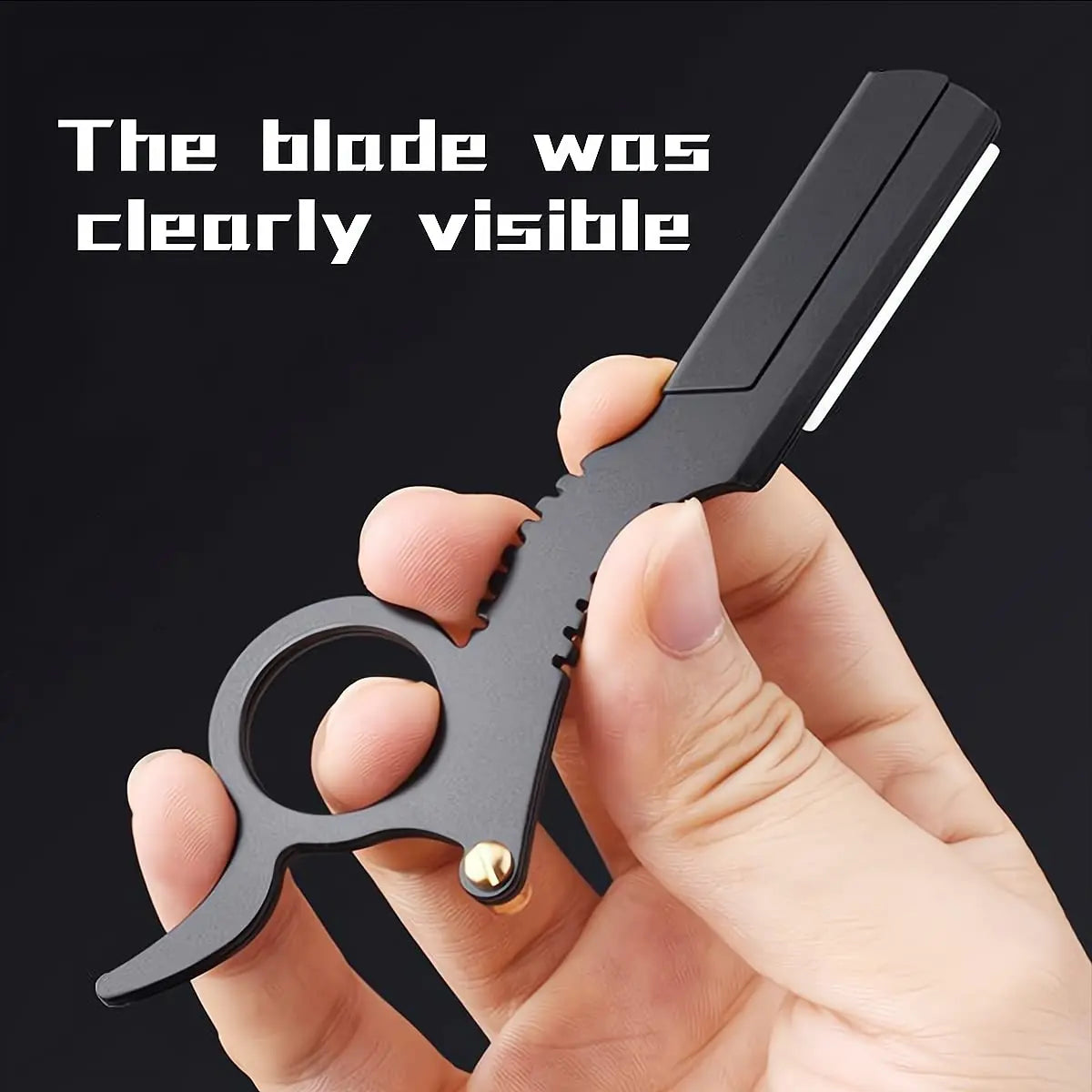 Barber Manual Razor Straight Edge Haircut Beard Eyebrow Shaver Men Depilation Razor Hairdresser Trimming Blades Replaceable - KHOY