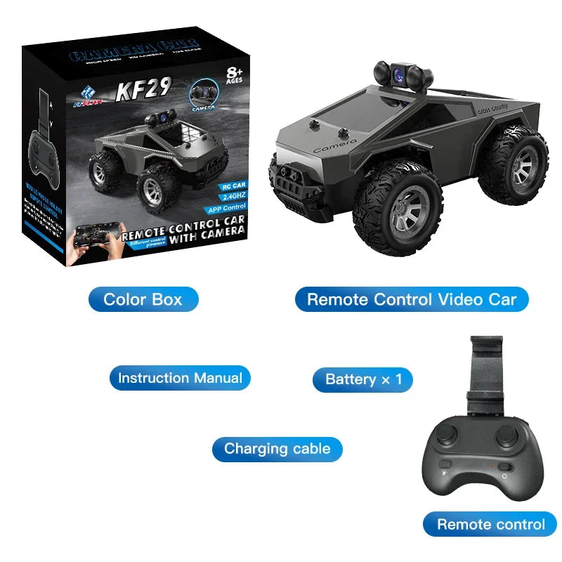 NEW KF29 With HD Camera Can Take Pictures And videos Rc car fpv Remote Conversation and Shooting Wireless Camera RC Car Toy Gift - KHOY