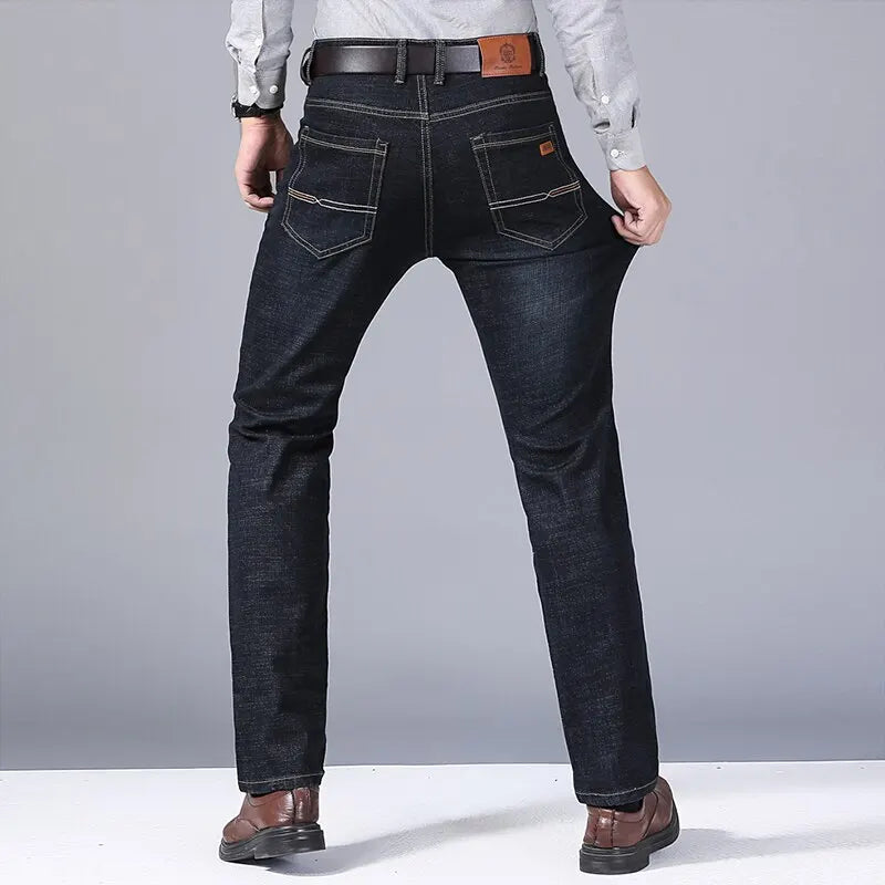 New Men Classic Jeans Jean Homme Pantalones Hombre Men Mannen Soft Black Biker Masculino Denim Overalls Mens Pants Size 32-38 - KHOY