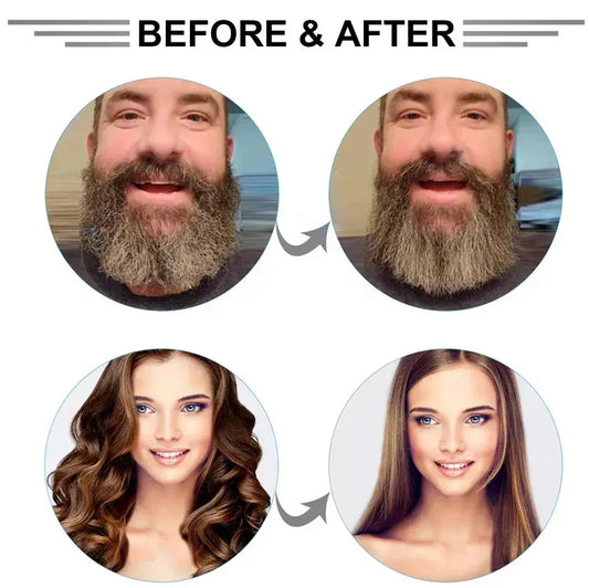 Electric Beard Comb Hair Straightener Brush Hot Hair Brushes Straightener Hair Anti-scalding Ceramic Beard Straightening Brush - KHOY