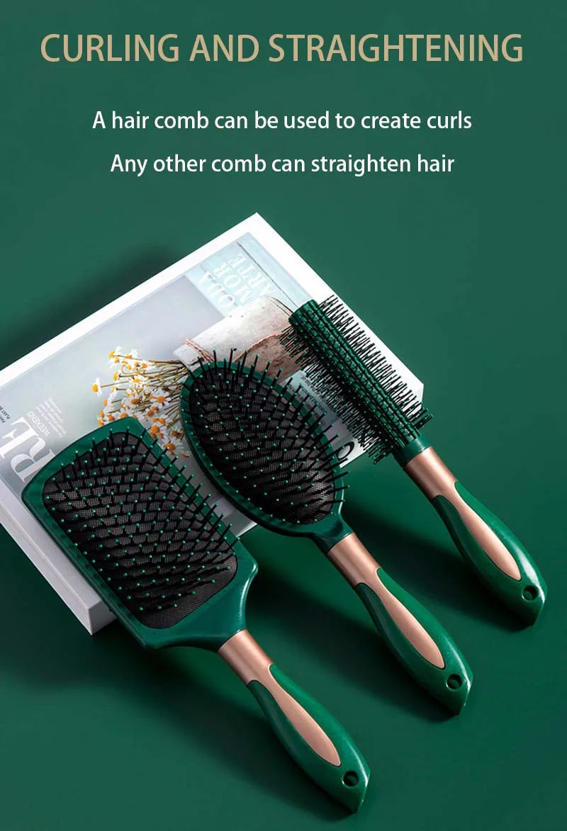 Hair Massage Air Cushion Comb Brush Scalp Hairbrush Detangle Anti Static Salon Hairdressing Styling Tool For Straight Curl Hair - KHOY