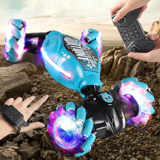 New 4WD RC Car Climbing Stunt LED Electric Cars Gesture Induction Deformation Twist Remote Controlled Car Electronic Toys Gifts - KHOY