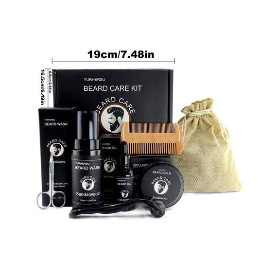 Exquisite lifestyle, starting from beard: 7-piece beard set for comprehensive care - KHOY