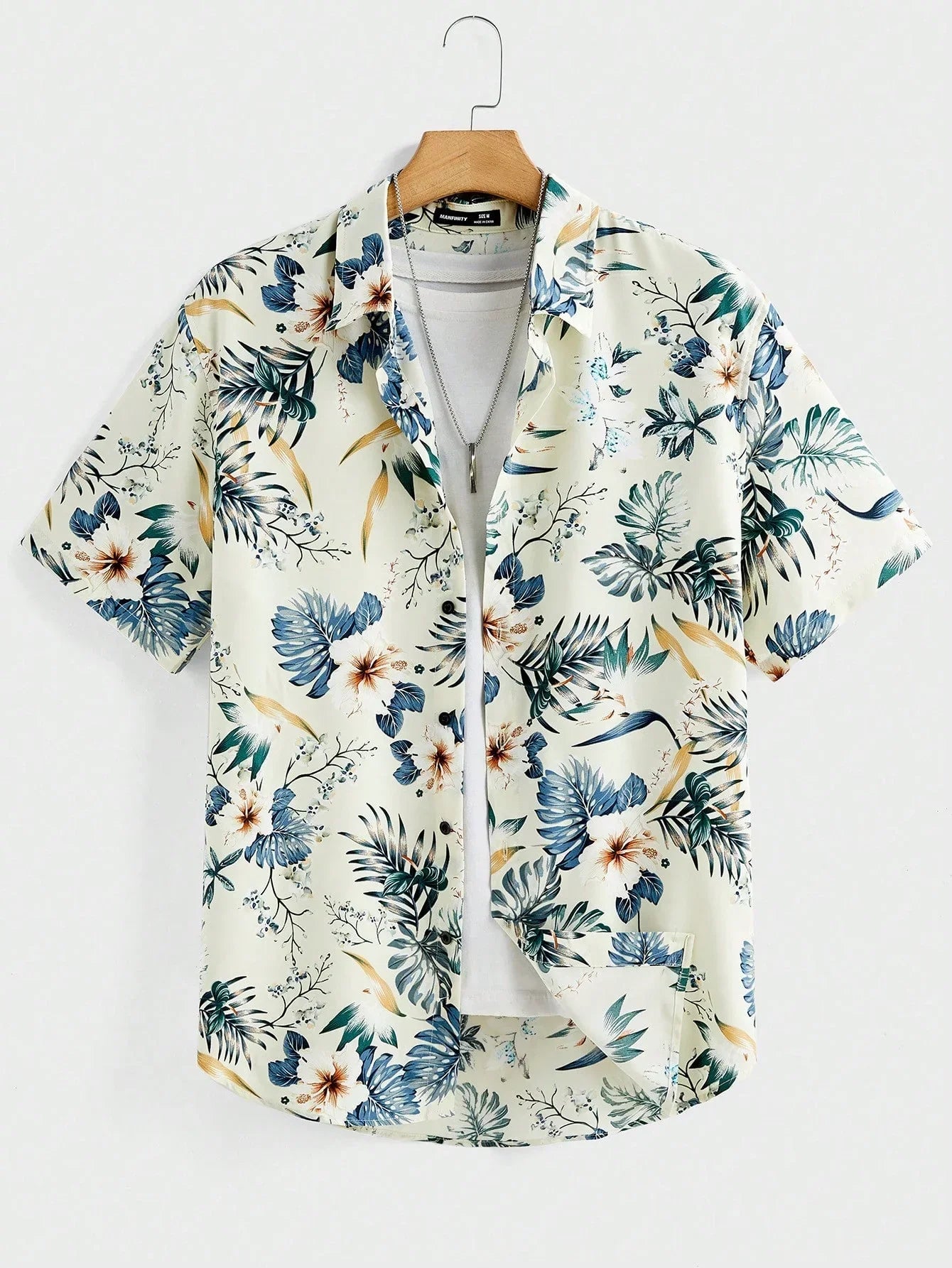 Hawaiian Vacation Shirt for Men - Soft, Airy & Colorful Short Sleeve Top with Palm Tree & Ocean Wave Designs - KHOY