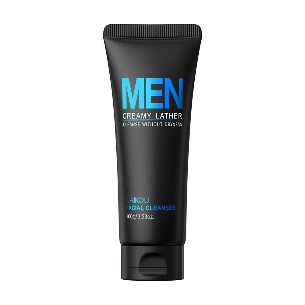 Men's Deep Cleansing Face Wash 100g, Oil Control, Pore Minimizer, Hydrating Facial Cleanser for Oily Skin, Refreshing Non-Drying - KHOY