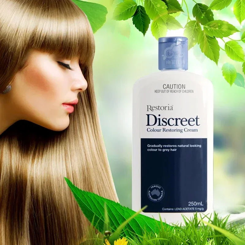 250ml Restoria Discreet Colour Restoring Cream,Grey Hair Treatment Reduce Grey Hair Care - Suitable for Men Women Shampoo - KHOY