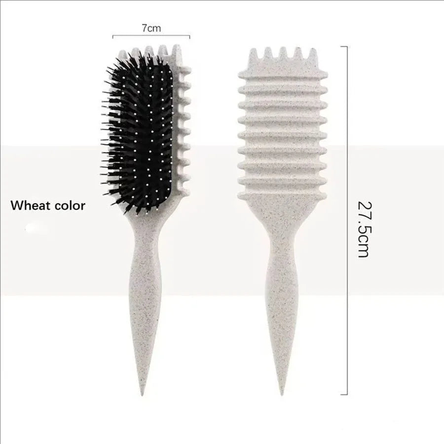 Curly Hair Styling Brush Curl Hair Brush for Combing and Shaping Men's and Women's Curls Reduce Pulling Tools - KHOY