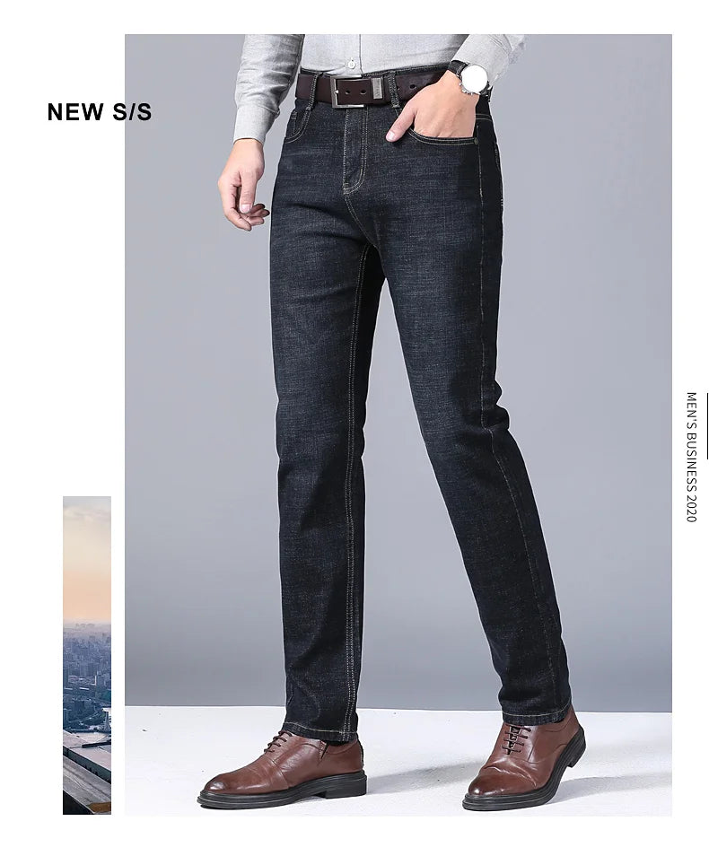 New Men Classic Jeans Jean Homme Pantalones Hombre Men Mannen Soft Black Biker Masculino Denim Overalls Mens Pants Size 32-38 - KHOY