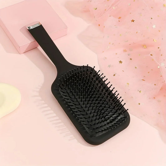 Black air cushion comb, hairbrush, paddle shaped hair comb, scalp massage comb, suitable for both men and women - KHOY