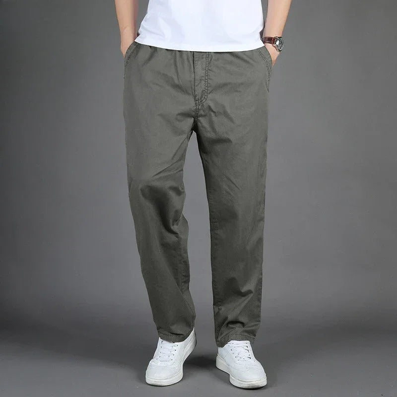 Men's Cargo Pants Summer 100% Cotton Work Wear New in Large Size 6XL Casual Climbing Joggers Sweatpants Hombre Autumn Trousers - KHOY