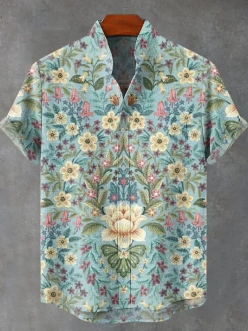 Hawaiian shirt 3D printed shirt retro casual summer vacation men's top - KHOY