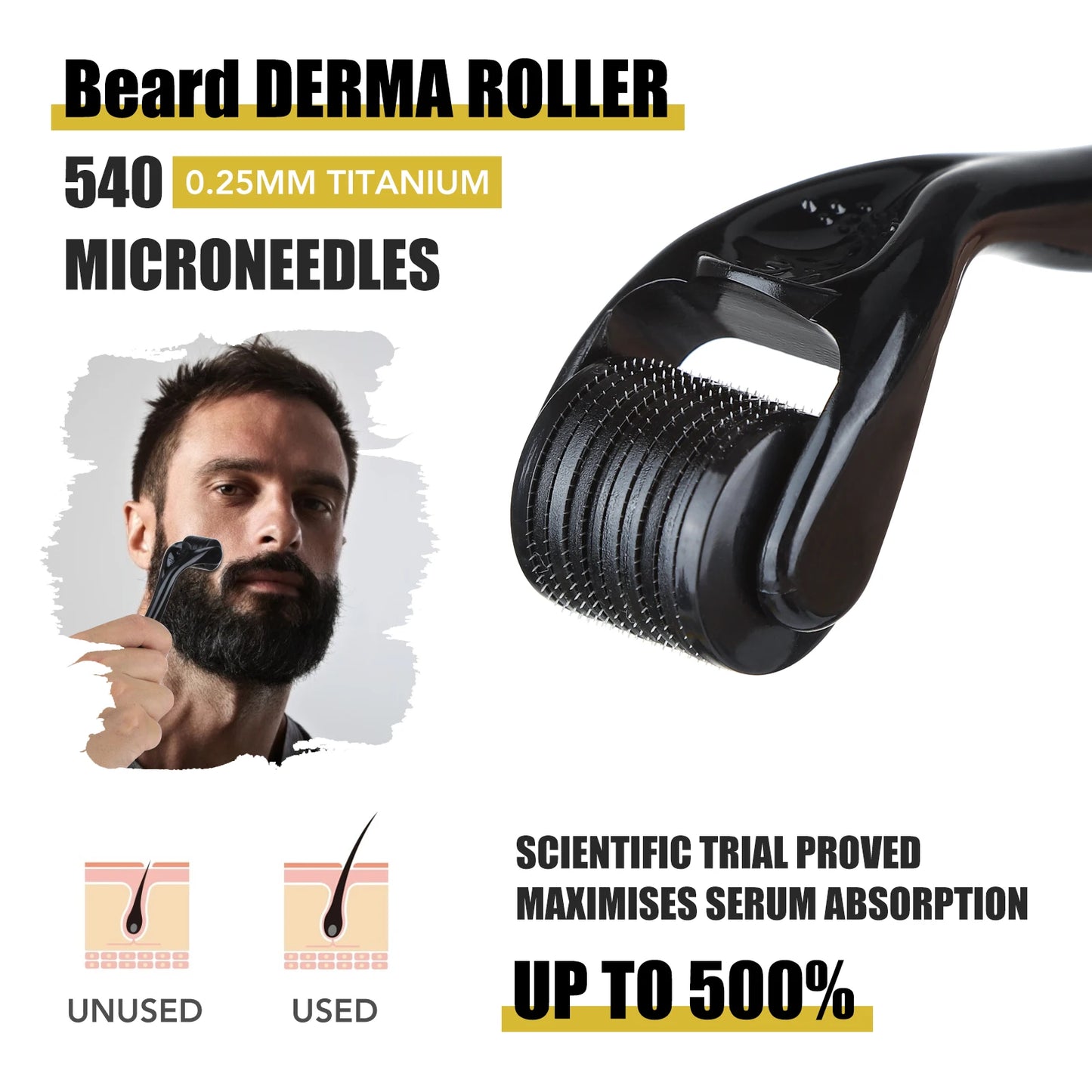 Beard Growth Kit For Men Barbe Hair Enhancerbeard Essential Oil Moisturizing Wax Growth Roller Comb Styling Scissors Beard Care - KHOY