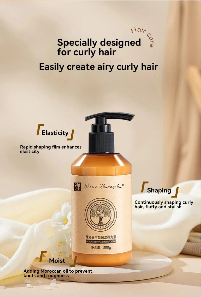 Moisturizing Elastic Long Lasting Styling Cream Curly Hair Elastic Curl Enhancers Repair and Nourish Hair Styling Cream - KHOY