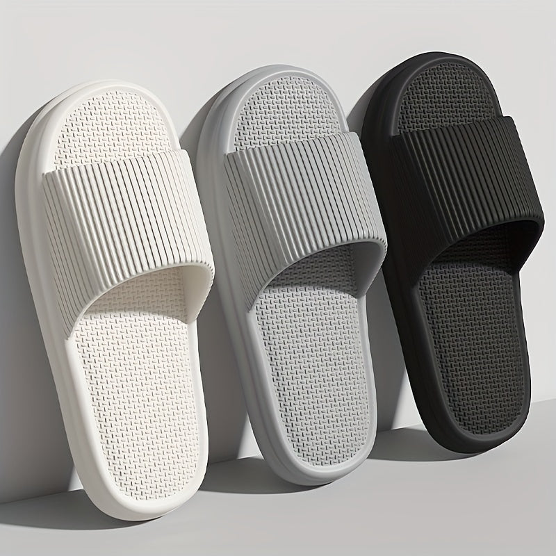 Summer Slippers Flip Flops Man Indoor Home Woman Shoes EVA Soft Soled Slippers Shower Home Slides Couple Non-slip Casual Sandals - KHOY
