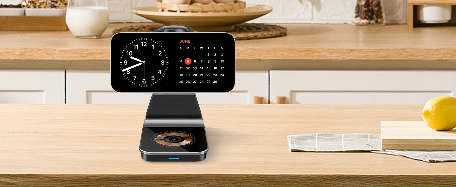 3 In 1 Magnetic Wireless Charger, 15W Fast Charging Station, Suitable For iPhone 15/14/13/12/Pro/Max/Mini/Plus, For iWatch Ultra/Ultra2/9/8/7/6/5/4/3/2/1/SE, For AirPods 3/2/Pro/Pro2 - KHOY