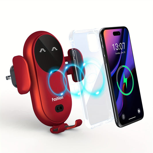 Automatic Infrared Induction Car Wireless Charger Car Vent Mobile Phone Fast Charging Bracket Car Accessories, Office Accessories, School Supplies, Perfect Gift for Christmas and Birthday - KHOY