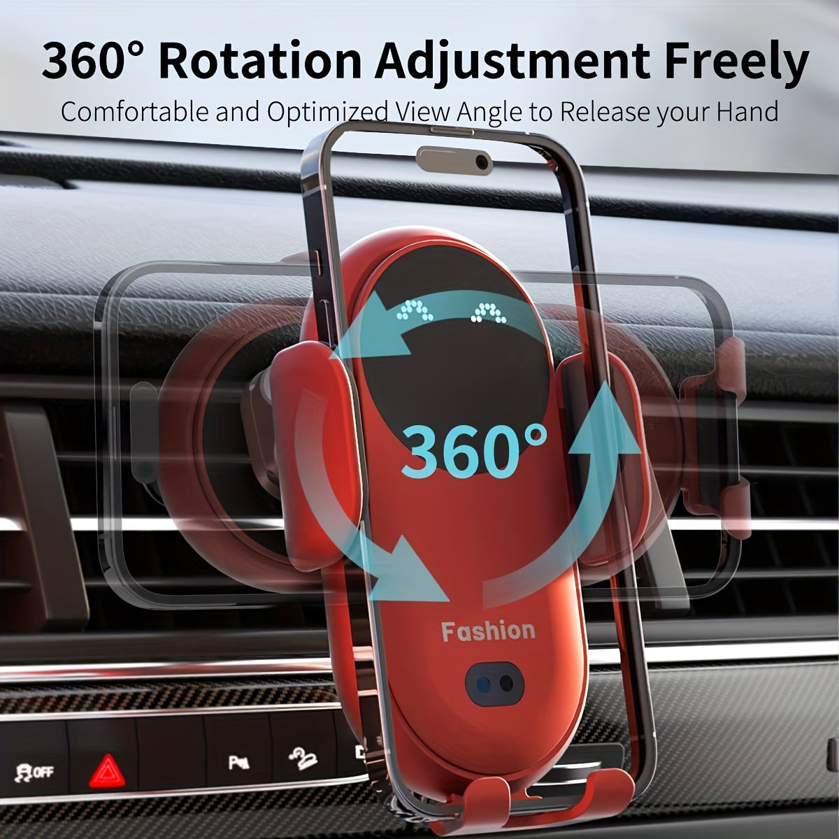 Automatic Infrared Induction Car Wireless Charger Car Vent Mobile Phone Fast Charging Bracket Car Accessories, Office Accessories, School Supplies, Perfect Gift for Christmas and Birthday - KHOY
