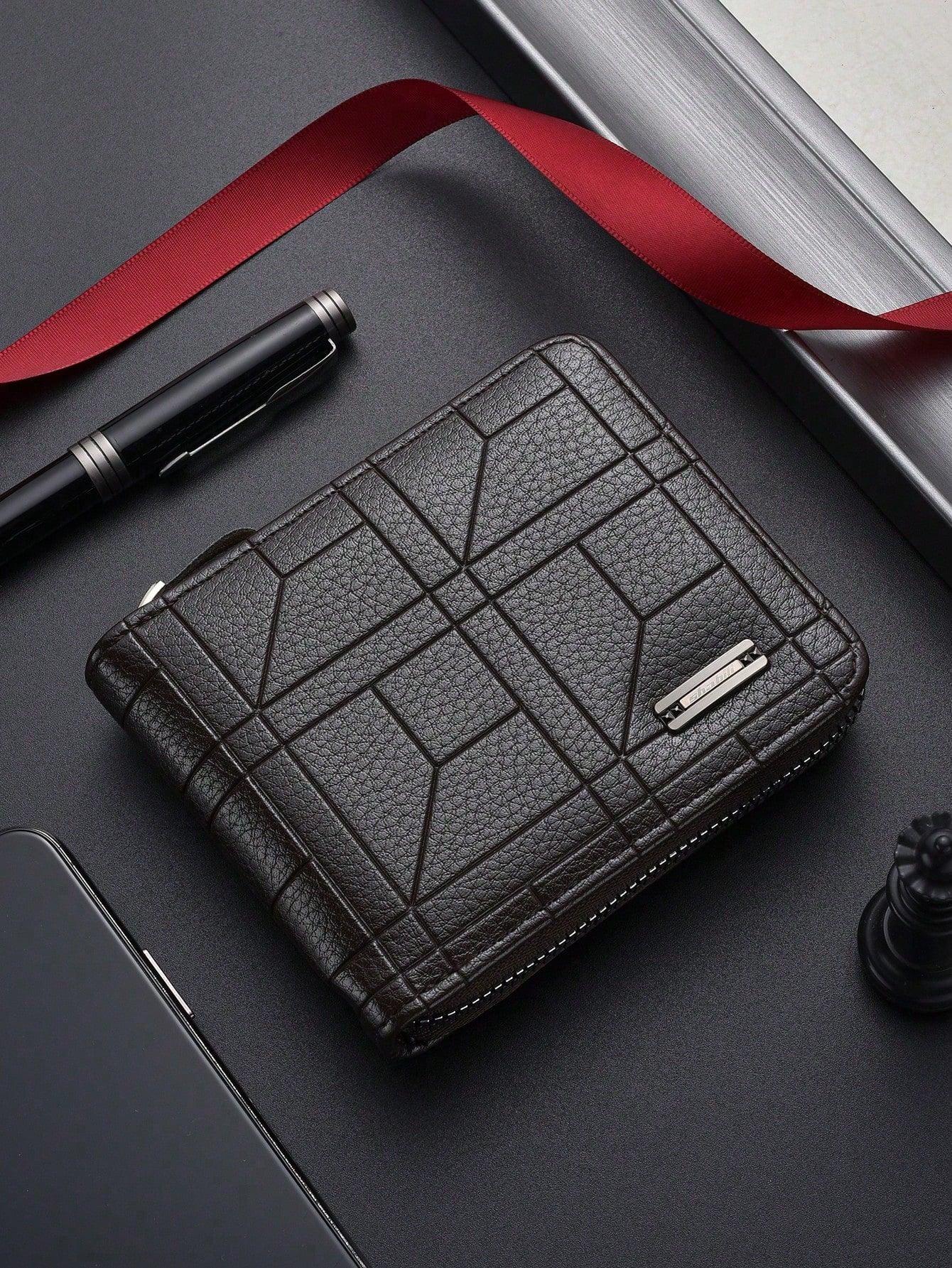 SHABILI Classic Korean Fashion Men's Short Wallet Large Capacity Multi-Card Business Wallet Wallets Essentials Items For Men Wallet Purse Wallet Men Wallet Leather - KHOY