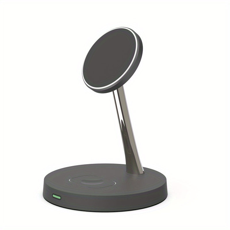 TIMESS-4 In 1 Magnetic Wireless Charger Station For IPhone15 14 13 Airpods 3/2/Pro, With Night Light For IWatch Series9/ 8/7/6/SE, Wireless Charging Station For Multiple Devices - KHOY