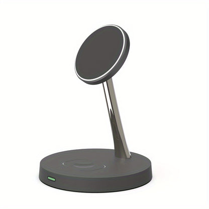 TIMESS-4 In 1 Magnetic Wireless Charger Station For IPhone15 14 13 Airpods 3/2/Pro, With Night Light For IWatch Series9/ 8/7/6/SE, Wireless Charging Station For Multiple Devices - KHOY