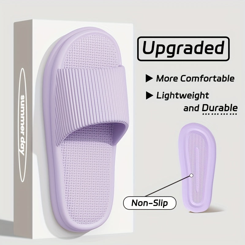 Summer Slippers Flip Flops Man Indoor Home Woman Shoes EVA Soft Soled Slippers Shower Home Slides Couple Non-slip Casual Sandals - KHOY