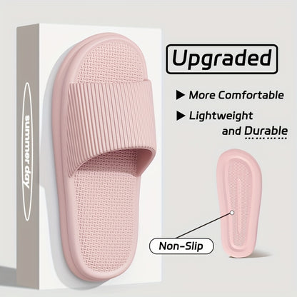 Summer Slippers Flip Flops Man Indoor Home Woman Shoes EVA Soft Soled Slippers Shower Home Slides Couple Non-slip Casual Sandals - KHOY